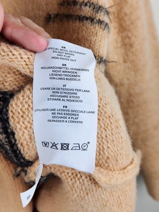 Closed Alpaca Wool Oversized Chunky Knit Striped Cardigan Sweater XS - Picture 13 of 14